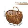 thumbnail image 3 of Wall Mounted Woven Storage Basket, Imitation Rattan Large Size, For Kitchen Onions And Garlic, No-Drill Installation, Rustic Decor, 3 of 7