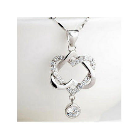 1PC Women Alloy Pendant Necklace Resin Rhinestone Decor Li nk Chain Fashion Charming Jewelry