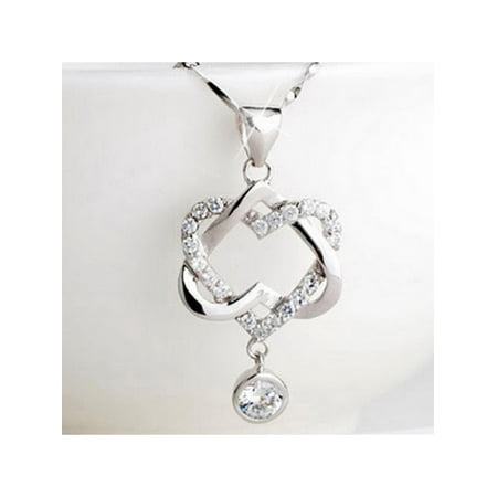 Bogoff Rhinestone - 1PC Women Alloy Pendant Necklace Resin Rhinestone Decor Li nk Chain Fashion Charming Jewelry HFON