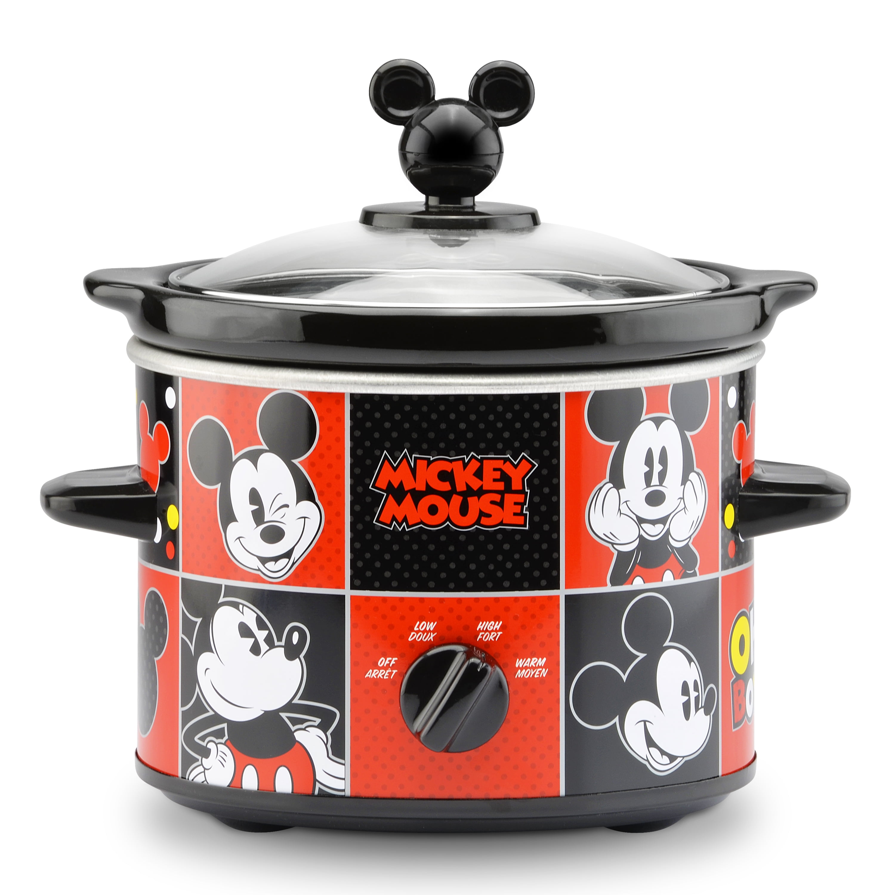 Disney Mickey Mouse Red /& Black .65 Quart Mini Crock Pot Brand New in Box