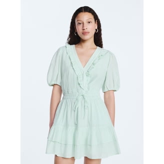 Free Assembly Women's Sleeveless V-Neck Denim Mini Dress, Lightweight  Cotton, Zipper Front, Relaxed Fit - Walmart.com