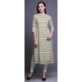 thumbnail image 3 of Bimba Printed Straight Kurtis For Women 3/4 Sleeve Kurta Summer Tunic Dress, 3 of 6