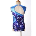 thumbnail image 6 of Sholeno Girls Metallic Dance Gymnastics Leotard Bodysuit Sleeveless Workout Sport Unitard Activewear Light Blue 8, 6 of 7