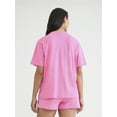 thumbnail image 3 of Stitch Women's Oversized Tee with Short Sleeves, Sizes XXS-XXL, 3 of 5