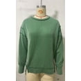 thumbnail image 4 of Yokua Womens Long Sleeve Tops Ribbed Loose Fit Oversized Sweatshirts with Side Slit High Low Hem Fall Outfits, 4 of 9