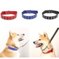 thumbnail image 4 of Dog Collar with Rivets Adjustable Buckle PU Leather Chic Collars for Medium Large Dogs, 4 of 8