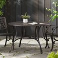 thumbnail image 2 of Christopher Knight Home Alfresco Outdoor Cast Aluminum Circular Dining Table, Bronze, 2 of 10