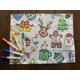 thumbnail image 1 of The Coloring Table - Diseño Navideño - Juego De 4 Manteles Individuales (14.0 X 18.0 In) - Manteles Individuales De Tela Para Colorear - Diseños Coloreables - Lavables Y Reutilizables - Actividad Para, 1 of 5