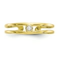thumbnail image 7 of Primal Gold 10 Karat Yellow Gold Cubic Zirconia Toe Ring, 7 of 7