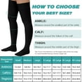 thumbnail image 3 of Wukang 2 Pairs Compression Stockings for Women & Men,20-30mmHg Thigh High Compression Socks,Closed Toe Medical Compression Socks with Silicone Dot Band, 3 of 5