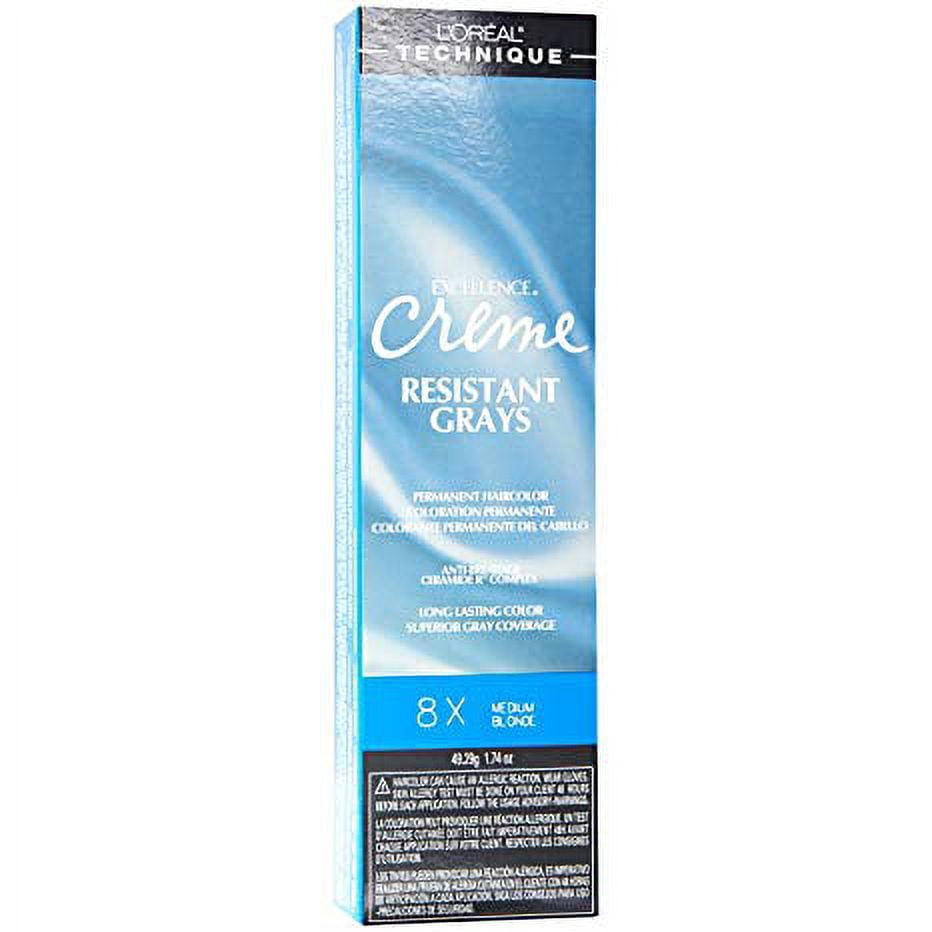 L'Oreal Excellence Resistant Gray Permanent Creme Haircolor (Color : 8X - Medium Blonde)