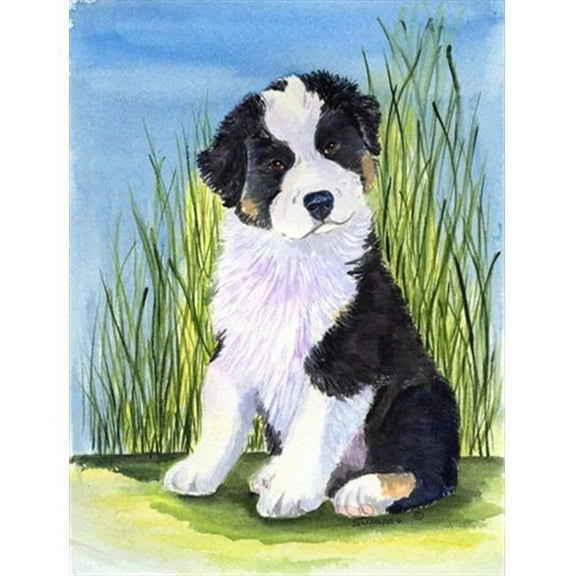 Australian Shepherd Canvas Flag - House Size, 28 x 40 in.