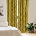 thumbnail image 2 of Ambesonne Abstract Window Curtains, Star Shapes Geometric Art, Each 28" W x 63" L, Yellow Chestnut Brown, 2 of 4