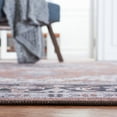 thumbnail image 5 of SAFAVIEH Tucson Drew Traditional Machine Washable Area Rug, 6' x 6' Round, Rust/Navy, 5 of 9