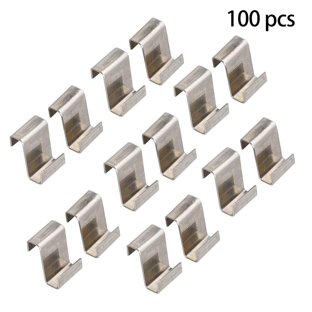 25Pcs/Set Greenhous Glazing Clips Stainless Steel W Type Greenhouse Glass Clamps 