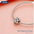 thumbnail image 6 of NINGAN Sparkling S925 Clear Pave Number 18 Bead Charm for Women Moment Charm Bracelet, 6 of 6