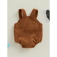 thumbnail image 4 of Bagilaanoe Newborn Baby Girl Boy Corduroy Rompers Solid Color Sleeveless Bodysuits 3M 6M 12M 18M 24M Infant Fall Casual One Piece Short Jumpsuit, 4 of 8