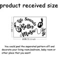 Black Music Wall Sticker Life Sounds Better with Music Wall Decal ...