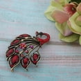 thumbnail image 2 of Broche de cristal Soledad Alfiler para bufanda Rojo, 2 of 3