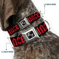 thumbnail image 2 of Buckle-Down Pet Collar, Dog Collar Metal Seatbelt Buckle, Punk Princess Black Red White, 13 to 17 Inches 1.5 Inch Wide, 2 of 8