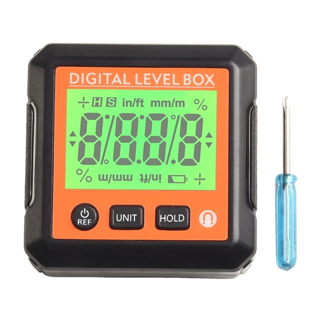 Jauge d'Angle Numérique 360° Lcd Rapporteur Électronique Mini Inclinomètre Base Magnétique Rapporteur Biseauté Outil de Mesure d'Inclinaison