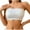 White, variant on Women Lace Bra Solid Wireless Lace Bandeau Back Netting Seamless Everyday Bra