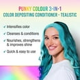 thumbnail image 3 of Punky Colour 3-in-1 Hair Color Shampoo & Color Depositing Conditioner, Tealistic, Teal 8.5 fl oz, 3 of 8