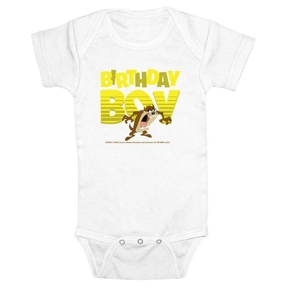 Infant's Looney Tunes Taz Birthday Bodysuit
