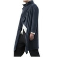 thumbnail image 7 of TIHLMK Mens Winter Coats Summer Men's Windbreaker Mid-length Cloak Cardigan Long-sleeved Jacket, 7 of 7