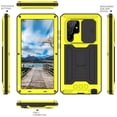 thumbnail image 4 of SaniMore for Samsung Galaxy S22 Ultra 5G 2022 Rugged case with Screen Protector, Stand Camera Slide Cover for Samsung S22 Ultra Metal Military Sturdy Armour Shockproof Cover for Man Outdoor, Yellow, 4 of 8