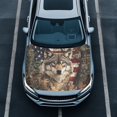 thumbnail image 2 of KUIFORTI Camo Car Hood Flag Cover American Flag for Car Hood Cover Wolf Print Car Flag Decor Thicken Breathable Protective Cover for All Season Patriotic Decorations, 2 of 6