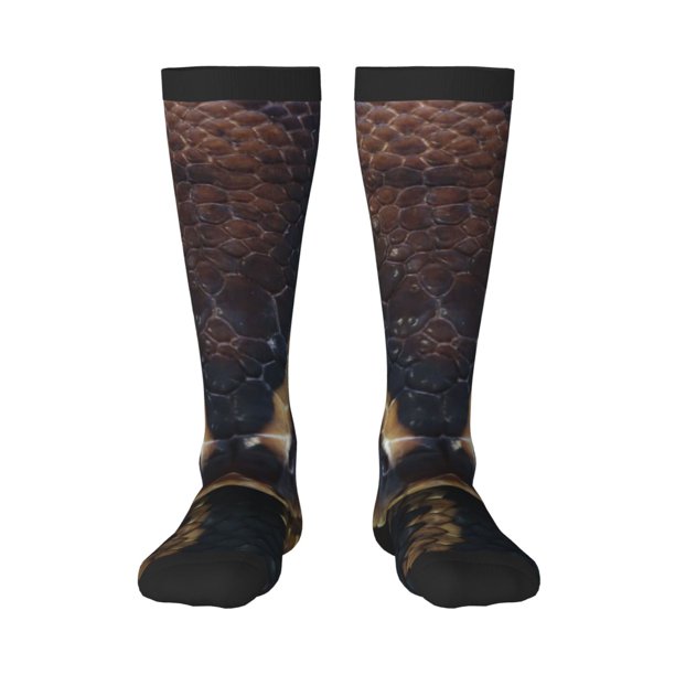 Fotbe Ball Phyton Snake Calcetas Divertidas Estampadas para Hombre y Mujer, Calcetas de Algodón hasta la Rodilla para Caminar, Correr, Enfermería y Embarazo