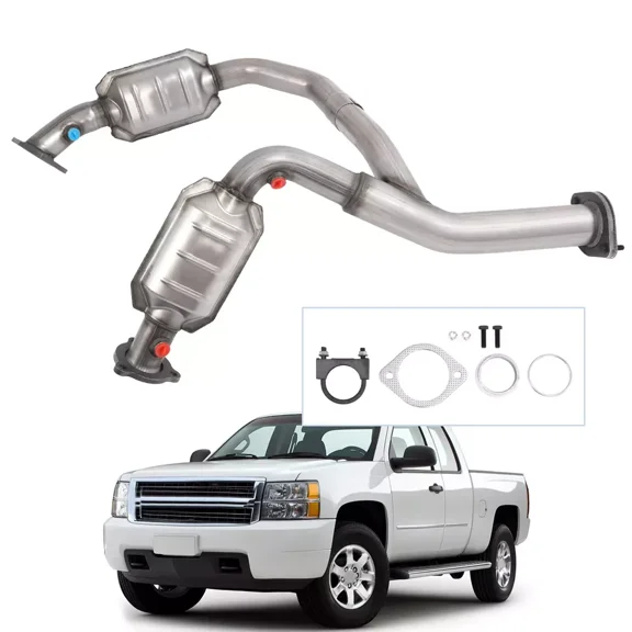 Kojem Catalytic Converter Y Pipe for 2007 2008 Tahoe Silverado GMC Sierra Yukon 4.8L 5.3L 409 Stainless Steel