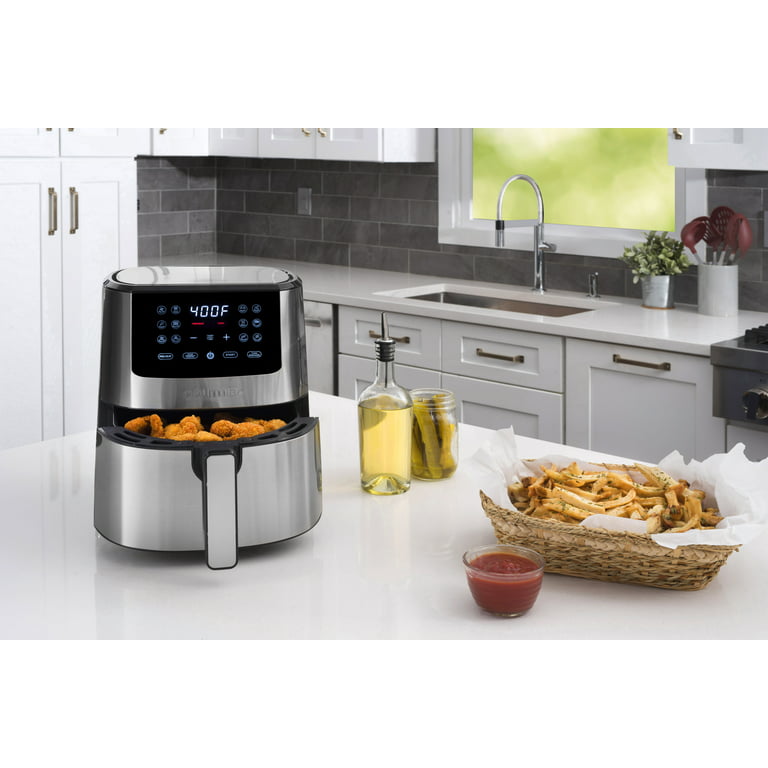 Gourmia 6-Quart Digital Air Fryer with Guided Cooking, Easy Clean, Black  NEW