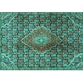 thumbnail image 1 of Ahgly Company Indoor Rectangle Persian Turquoise Blue Traditional Area Rugs, 4' x 6', 1 of 4