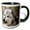 Black/White, variant on 3drose, Grey Wolf with Ears Back, 11oz Two-tone Green Mug