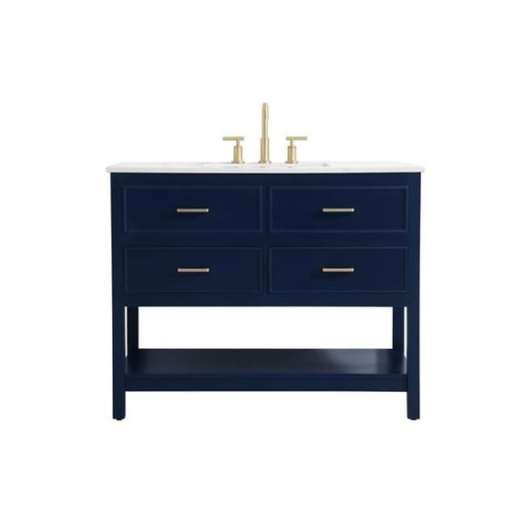 42 in. Single Bathroom Vanity, Blue