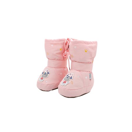 

Tenmix Infant Baby Winter Bootie Magic Tape Comfort Warm Shoe Animal Print Crib Shoes Drawstring Ankle Boot Indoor Breathable Non-slip Booties Animal Pink