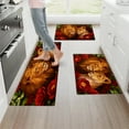thumbnail image 4 of YIMEIS Lion Rose Valentine's Day Fall Kitchen Mats Set of 2,Xmas Winter Seasonal Farmhouse Home Seasonal Decorations Rugs for Floor - 16''*24'' and 17''*47'' in, 4 of 10