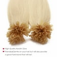 thumbnail image 5 of Benehair Real 100% Human Remy Hair Extensions Pre Bonded U Tip Hair Nail Tip Keratin Fusion Pre Bonded Blonde Thick Soft 100G, 5 of 13