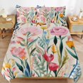 thumbnail image 2 of Watercolor Wildflowers Bedding Sets Twin Duvet Cover 3 Piece Cute Bed Set for Boys Girls Kid, 2 of 6