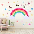 thumbnail image 5 of LAMIRO Rainbow Wall Decals Removable Star Butterfly Heart Wall Sticker Rainbow Wall Decals Butterfly Decor(34 Count), 5 of 7
