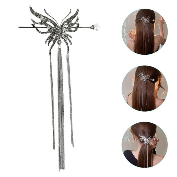 unbranded Accesorio Para Femenino Negro Con Horquilla Metálica Para Peinados