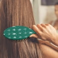 thumbnail image 3 of Green Christmas Tree and Snow Pattern Hair Brush,Girls Detangling Hair Brush,Glide Through Tangles with Ease for Wet & Dry Hair,8.8"X2.8", 3 of 7
