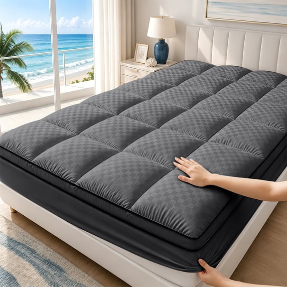 Mattress Topper with Thickened Deep Pocket - Breathable and Comfortable for Heat-Prone Sleepers, available in various sizes