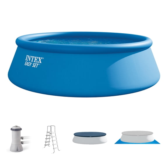 INTEX Easy Set 15ft x 48in Inflatable Pool Set - Filter Pump & Accessories