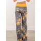 thumbnail image 5 of Hotmiss Pantalones cómodos y elásticos con estampado floral y cordón para mujer, 5 of 5
