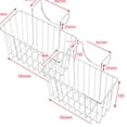 thumbnail image 1 of Oleegame 2PC Spoon And Lid Rest Stainless Steel Sink Basket Kitchen Storage Basket Sink Storage Rack Cloth Storage Rack Double Layer Hanging Rack Silver, 1 of 2