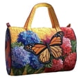 thumbnail image 4 of Dwellin Large Quilted Duffle Bag for Women Floral Print Barrel Overnight Weekender Handbag Travel Holiday Top Handle Satchel O-A 16*8*8", 4 of 7