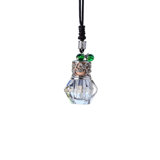 Feltree Perfume Pendant Car Aromatherapy Empty Bottle Rearview Mirror Pendant Interior Decoration Crystal Perfume Bottle
